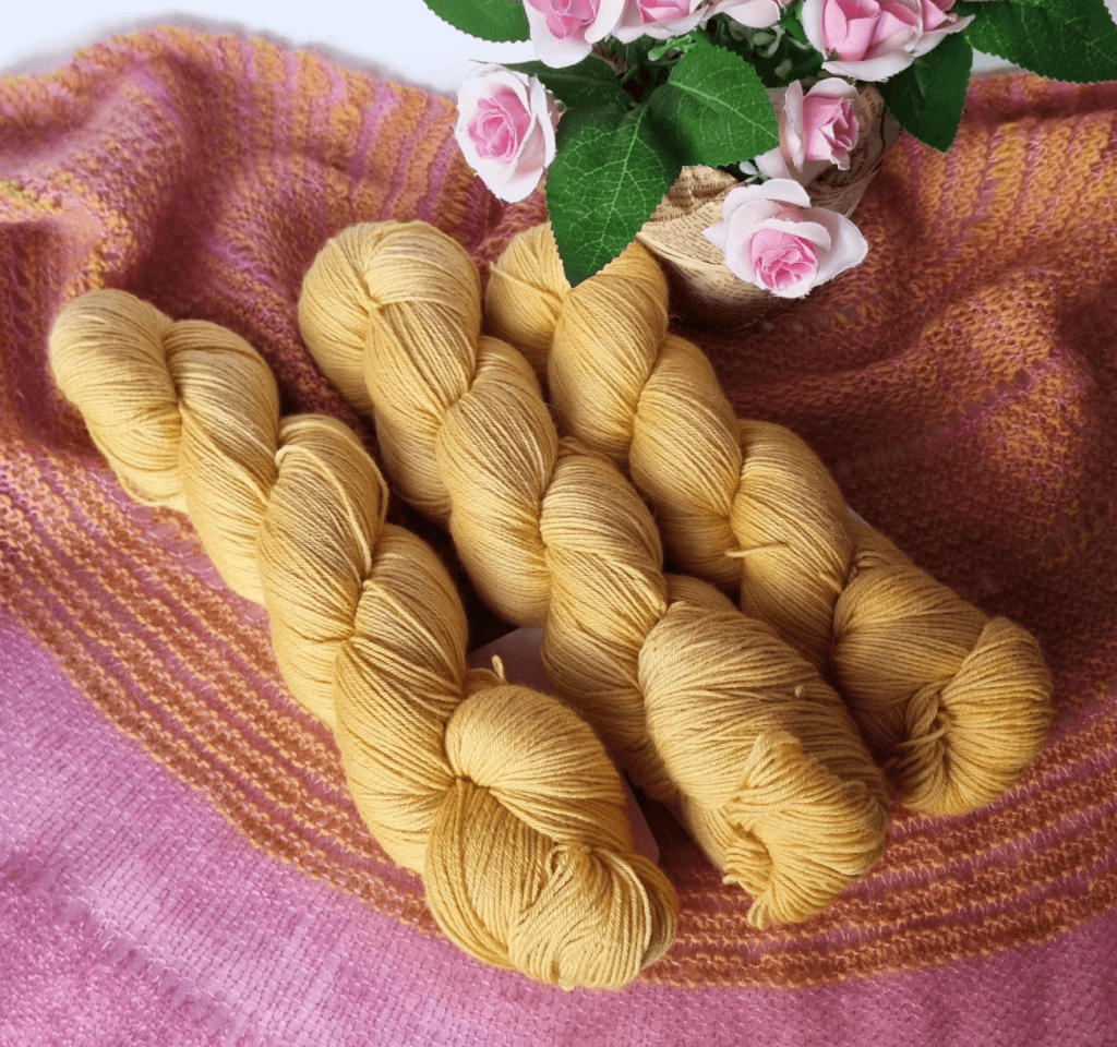 Laine mérinos coloris jaune d'or