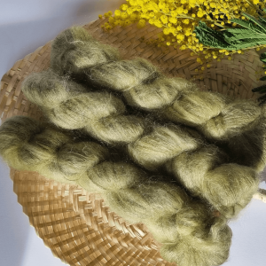 Mohair Soie coloris mousse des bois