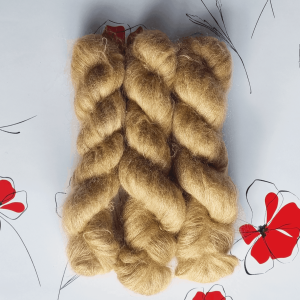Mohair et soie fauve