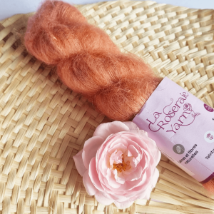 Mohair et soie Pêche