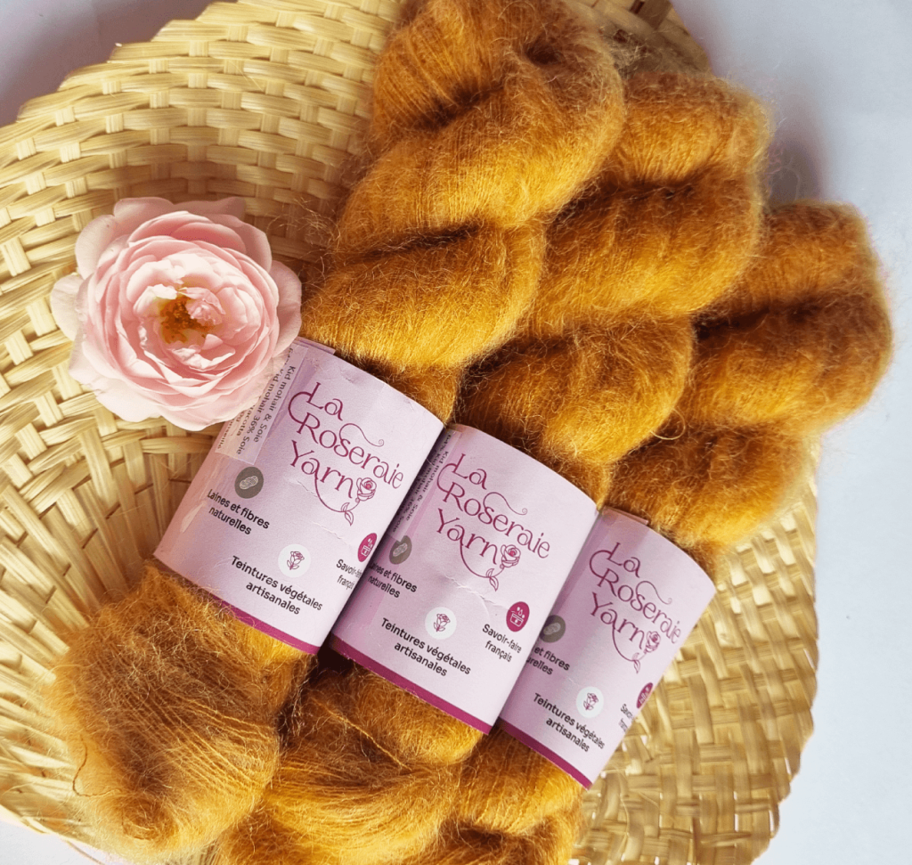 Mohair et soie terracotta