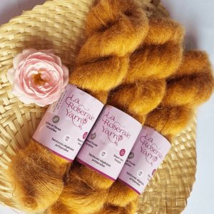 Mohair et soie terracotta