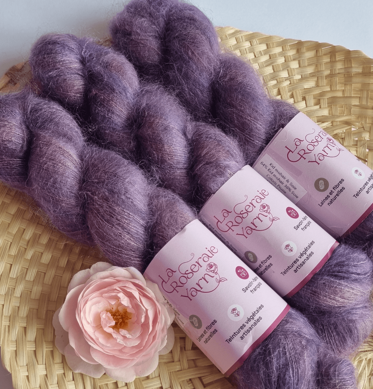 Kid Mohair & Soie Coloris Prune
