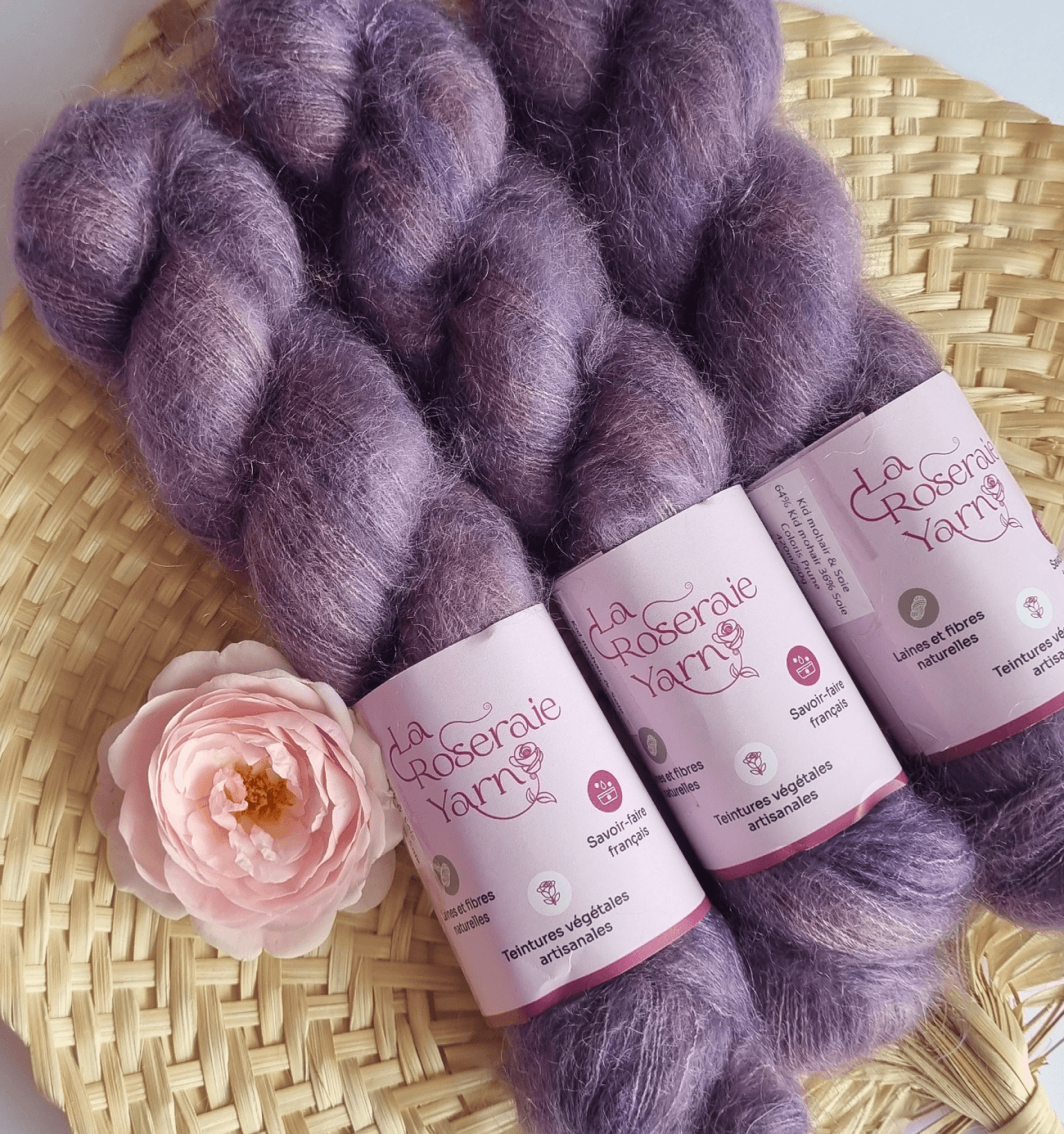 Kid Mohair & Soie Coloris Prune – Image 2